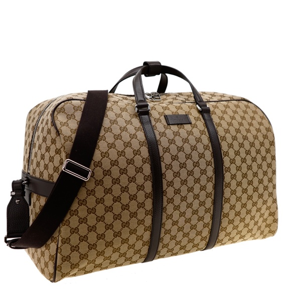 Gucci GG Duffle Travel Luggage Bag Weekender X-Large Beige Canvas New - Picture 2 of 8
